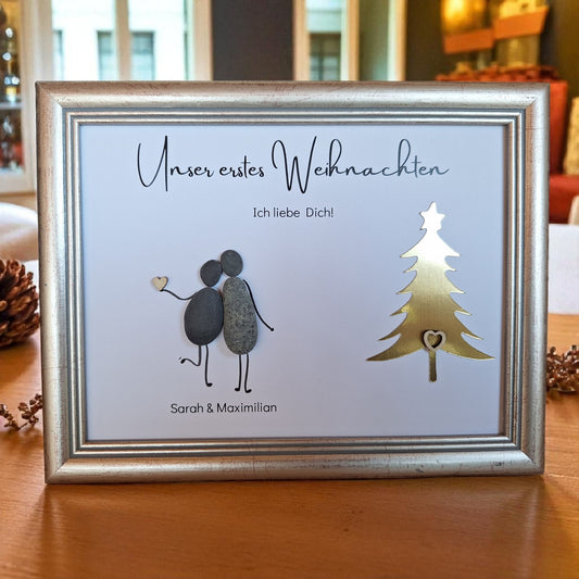 Steinbild Unser erstes Weihnachten