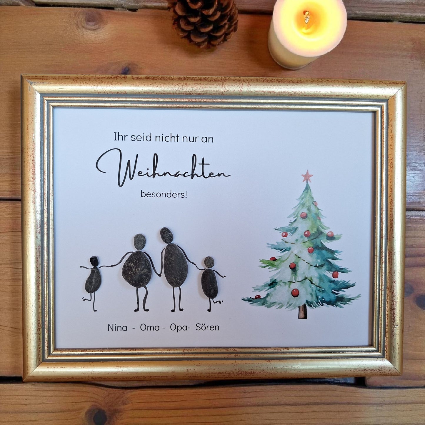 Steinbild Ihr seid nicht nur an Weihnachten besonders Variante 2