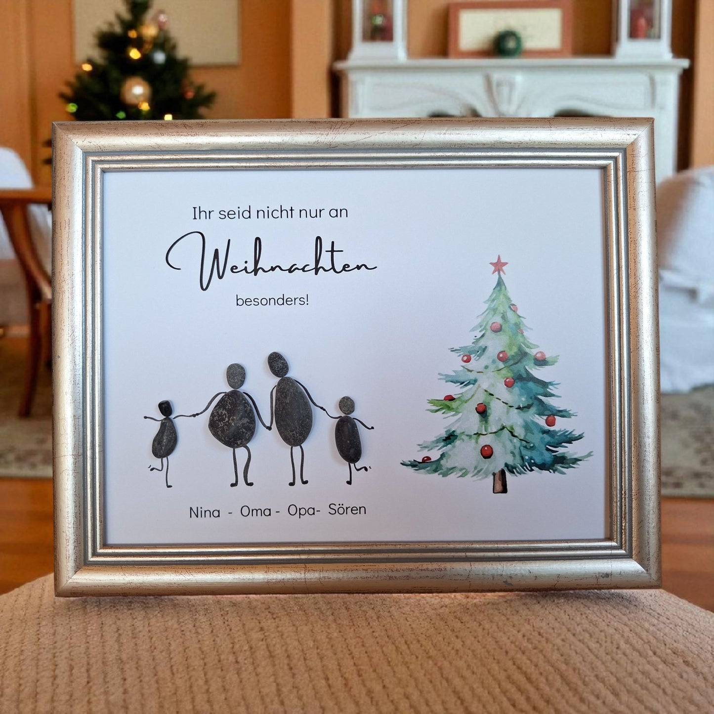Steinbild Ihr seid nicht nur an Weihnachten besonders Variante 2