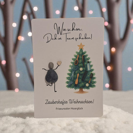 Weihnachtskarte / Geschenktüte / Geschenkbox für Friseure / Nagelstudios / Kosmetiker zur Auswahl