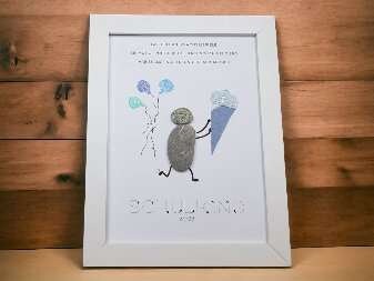 Steinbild Einschulung personalisiert | Geschenk zum ersten Schultag mit Schultüte