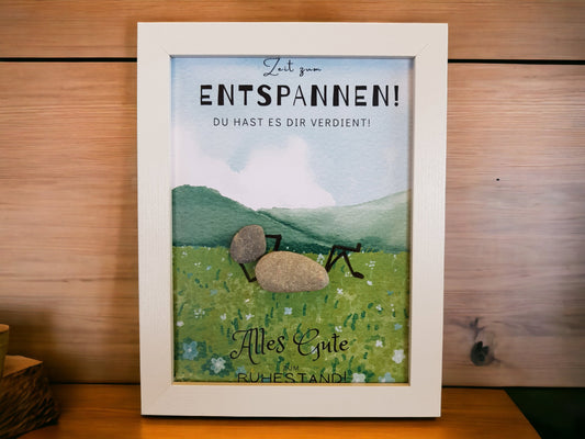 Steinbild Abschiedsgeschenk Rente Ruhestand Rentner | Für Chef, Kollege, Kollegin