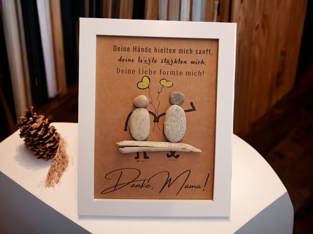 Danke Mama vom Kind Geschenk im Bilderrahmen