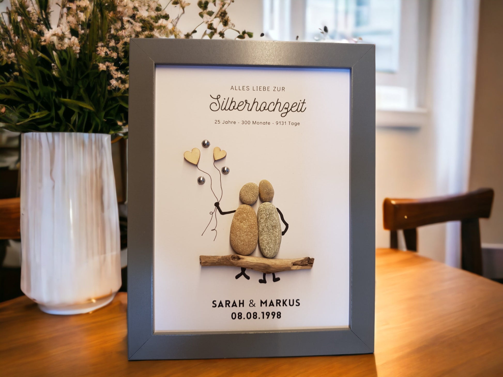 Alles Liebe zur Silberhochzeit grau