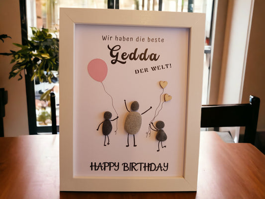 Steinbild Geschenk Patentante Schwester Freundin Mama| Personalisiert & liebevoll