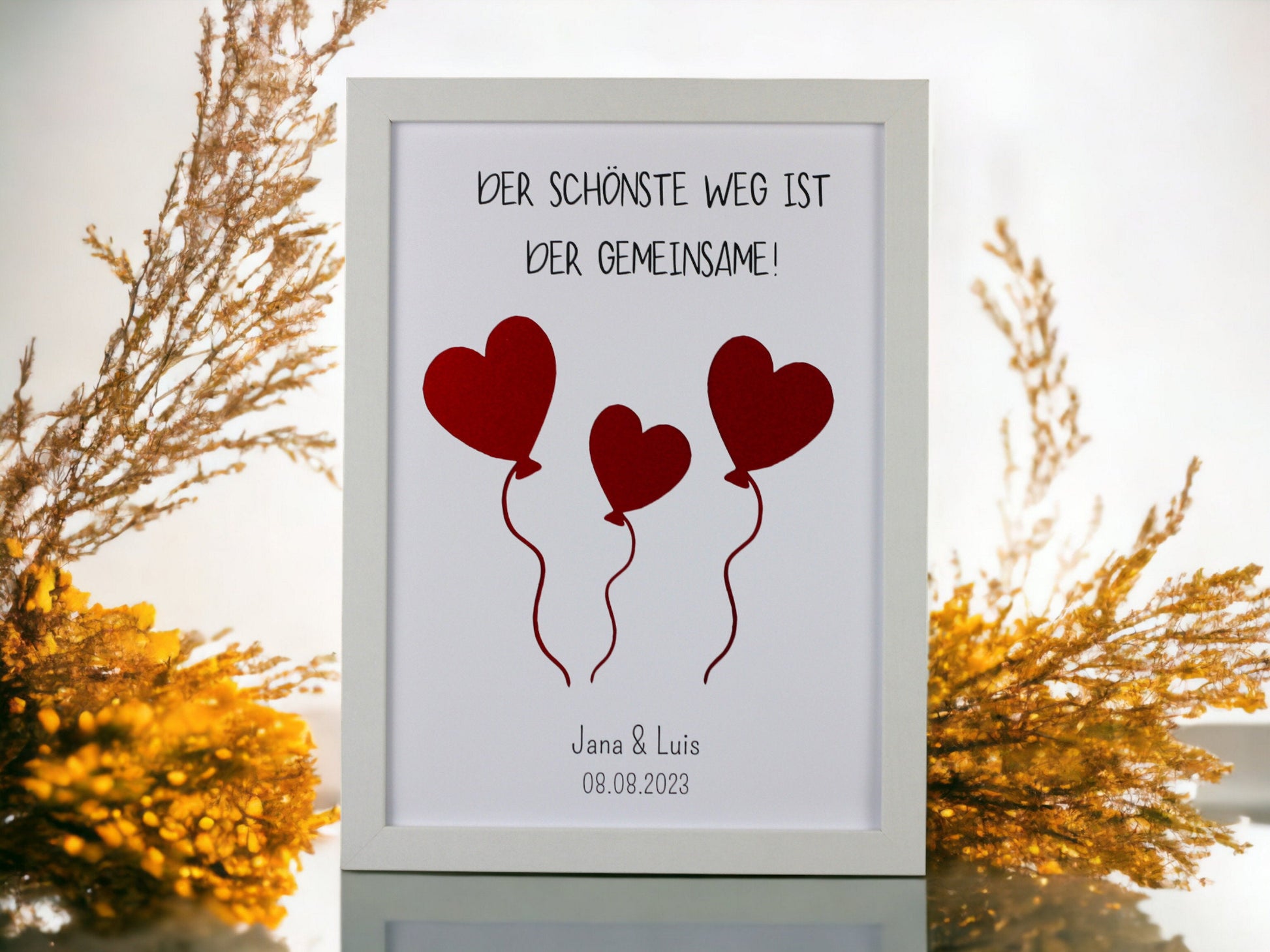 Wunscherfueller Ballons mit rotem Hintergrund