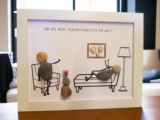 Steinbild Danke Psychologe Psychotherapeut | Personalisiertes Geschenk