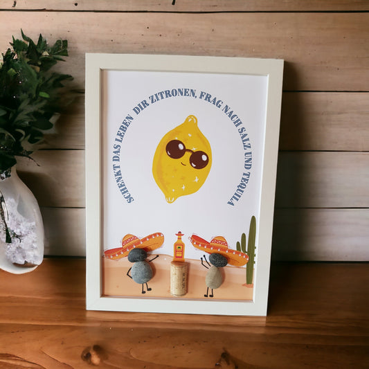 Steinbild Schenkt das Leben dir Zitronen | Geschenk Freunde lustig