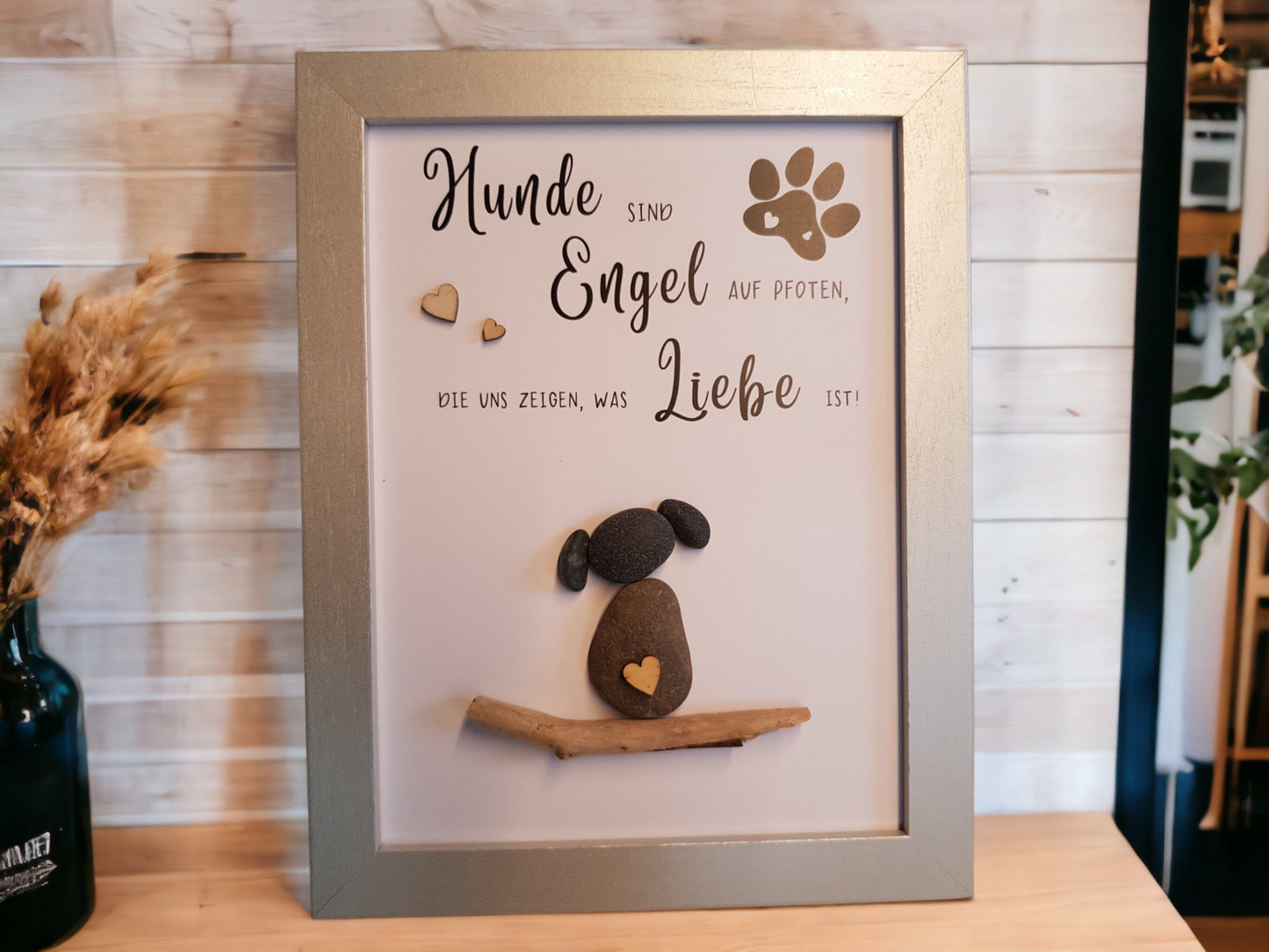 Steinbild Hund personalisiert – Geschenkidee für Hundebesitzer & Hundeliebhaber