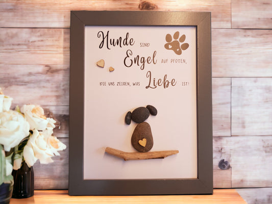 Steinbild Hund personalisiert – Geschenkidee für Hundebesitzer & Hundeliebhaber