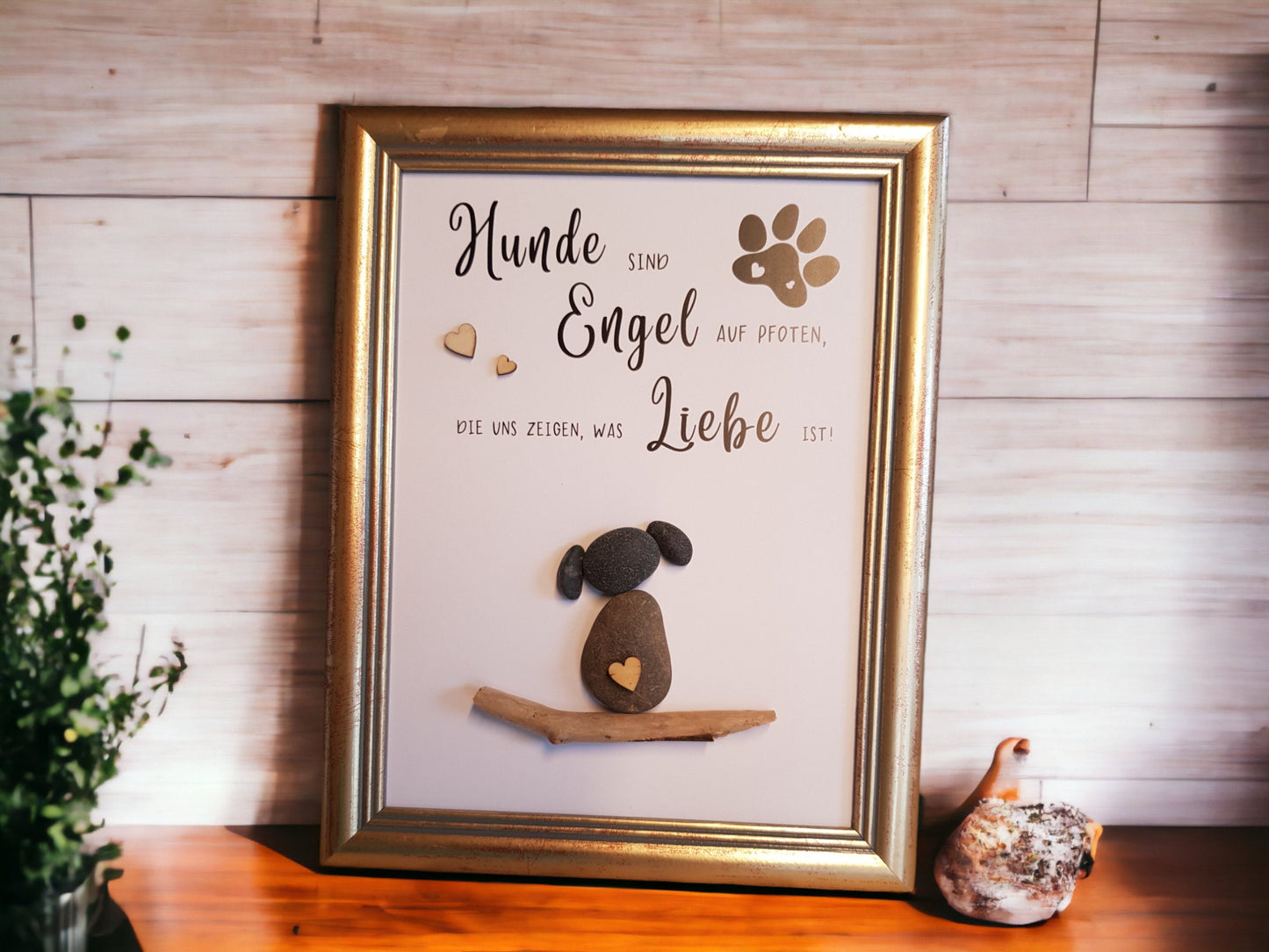 Steinbild Hund personalisiert – Geschenkidee für Hundebesitzer & Hundeliebhaber