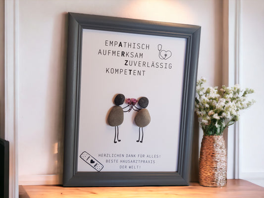 Steinbild Danke Arzt Ärztin Hausarzt | Personalisiertes Dankeschön handmade