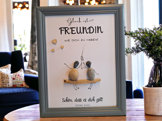 Steinbild Dankeschön Geschenk | Personalisiert für Freundin, Tante, Mama
