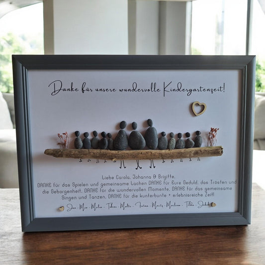 Steinbild Geschenk Erzieherin Lehrer Abschied | Personalisiertes Abschiedsgeschenk Schule Kita