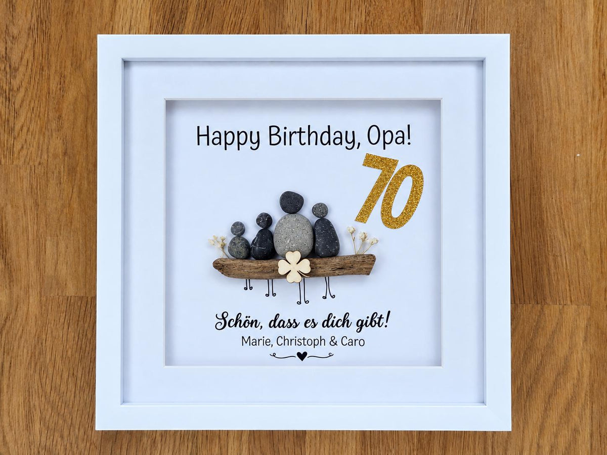 Steinbild für Opa, Oma, Mama, Papa, Tante, Onkel etc. zum Geburtstag – Produktansicht 4