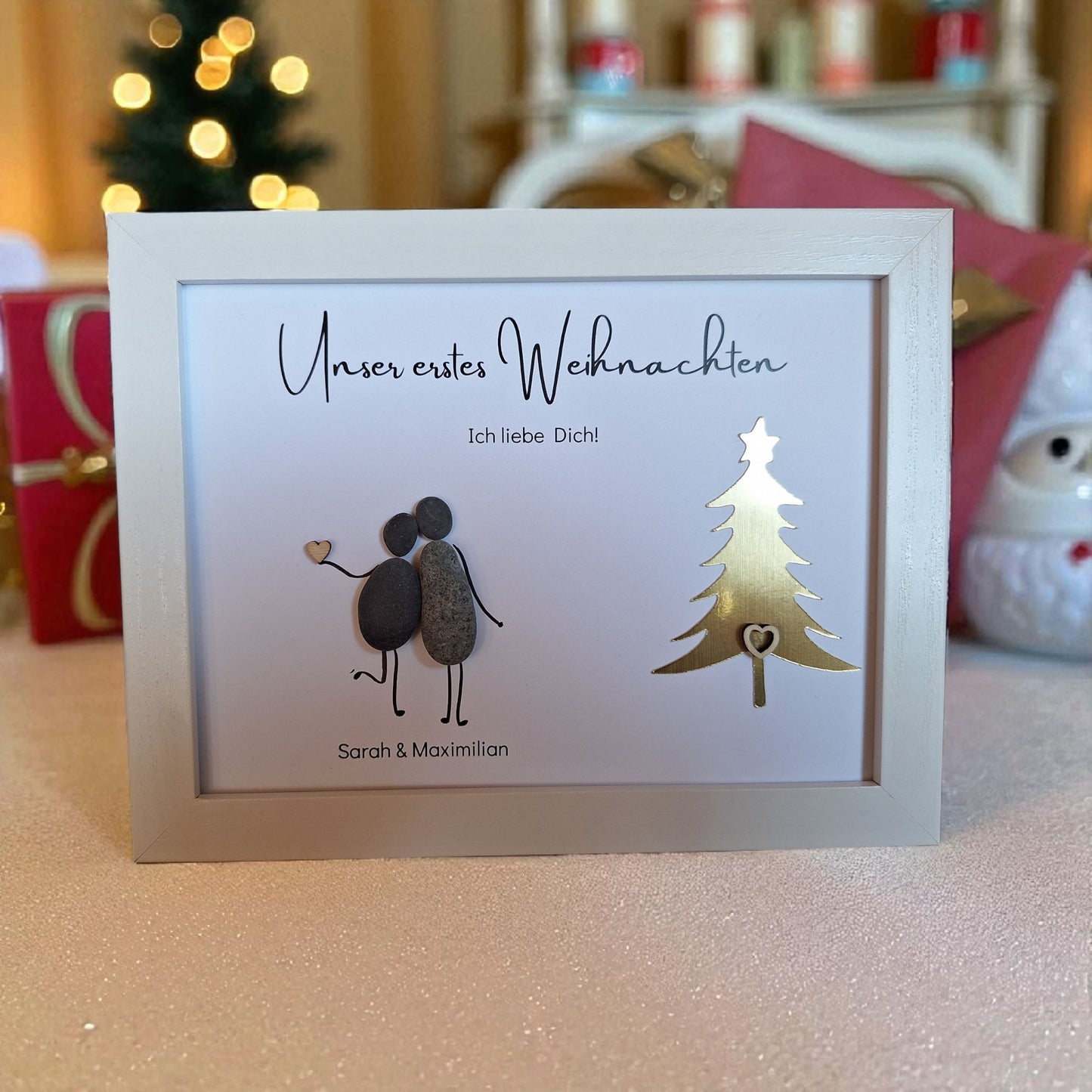 Steinbild Unser erstes Weihnachten