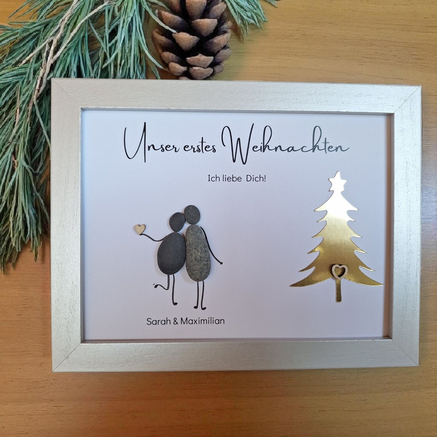 Steinbild Unser erstes Weihnachten