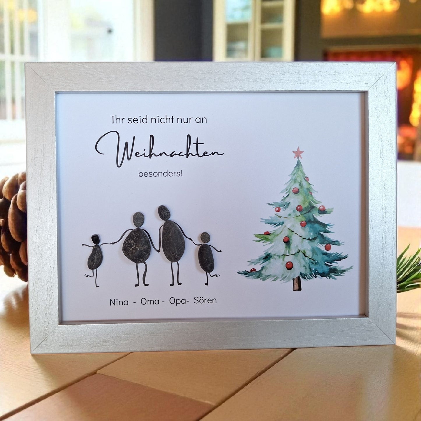 Steinbild Ihr seid nicht nur an Weihnachten besonders Variante 2
