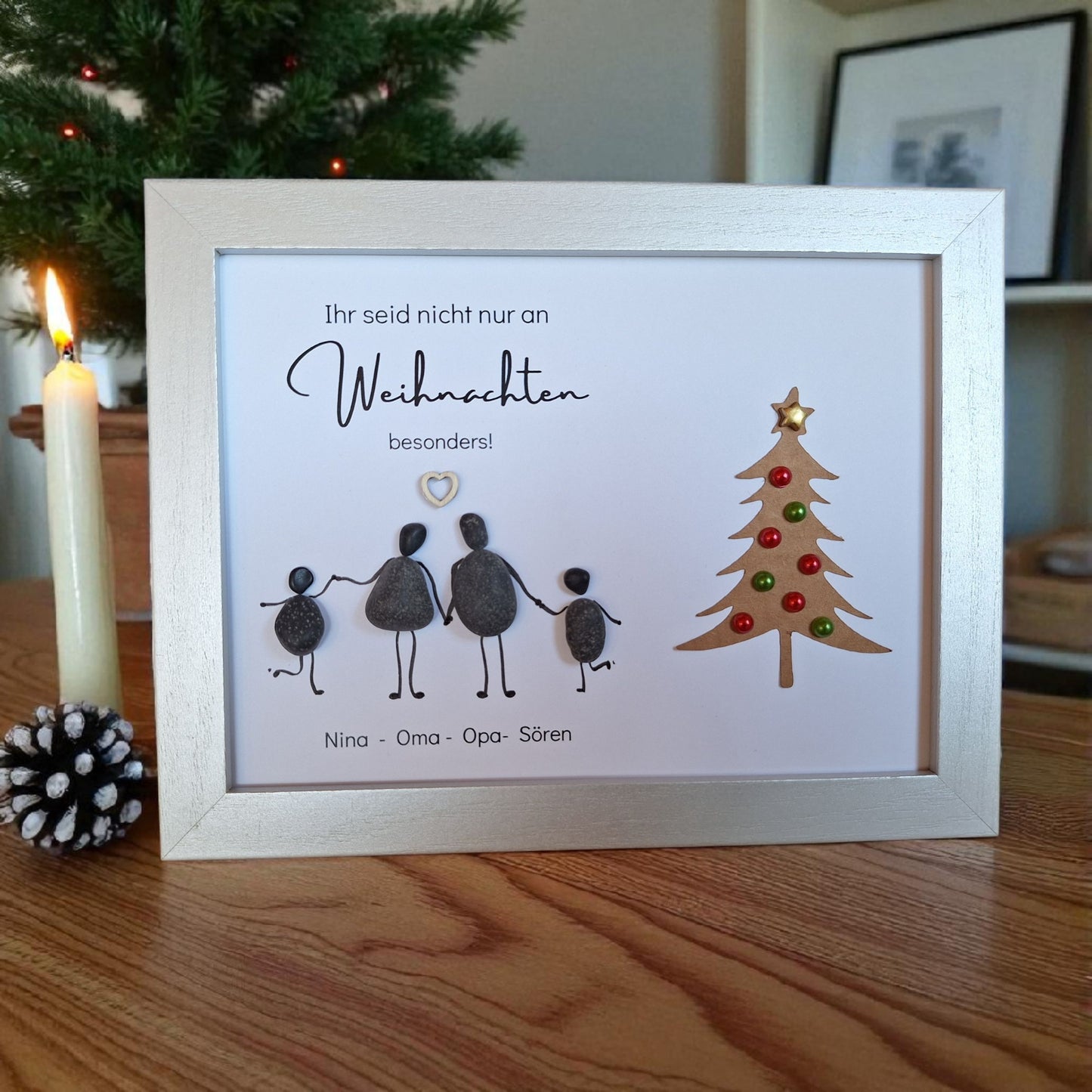 Steinbild Ihr seid nicht nur an Weihnachten besonders Variante 1