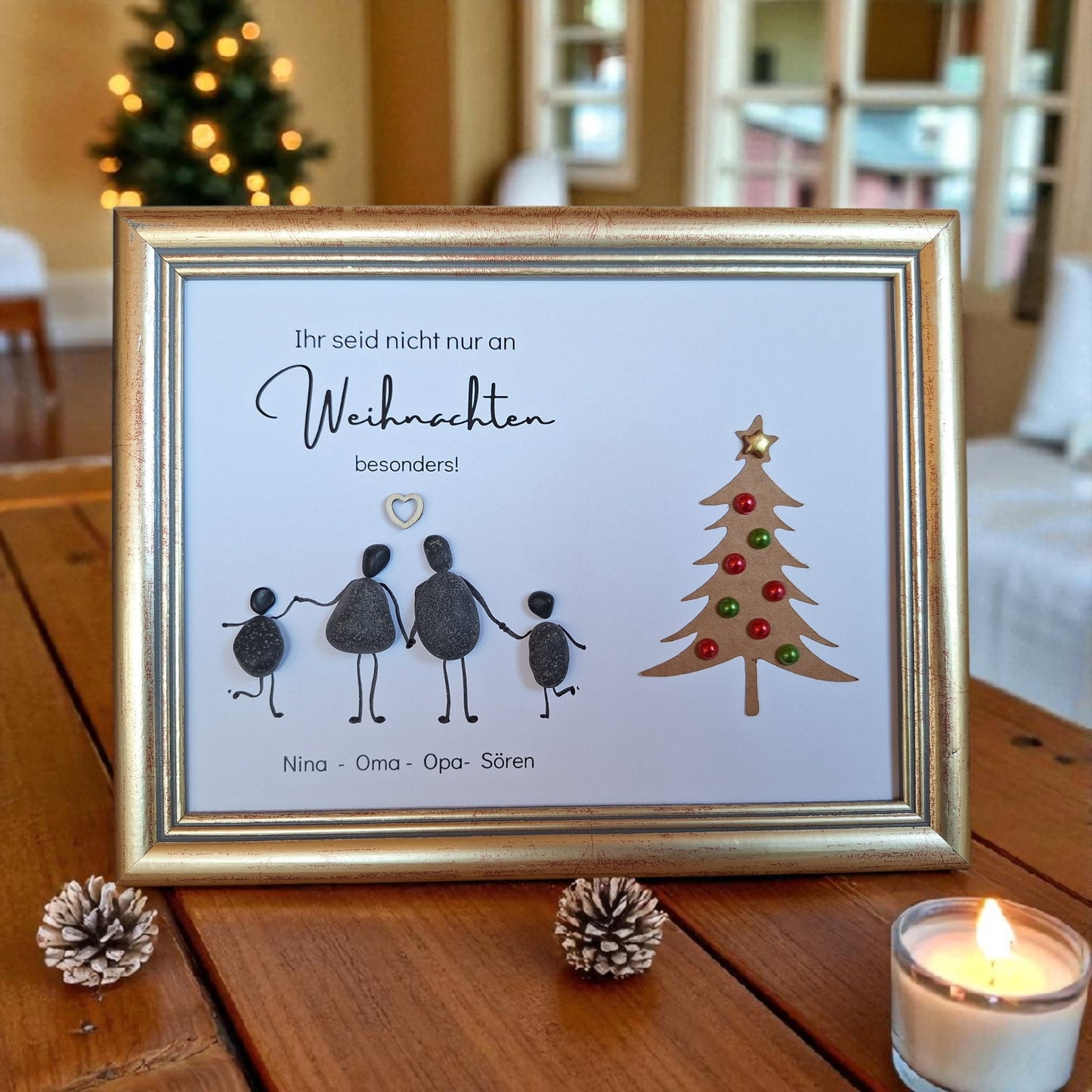 Steinbild Ihr seid nicht nur an Weihnachten besonders Variante 1