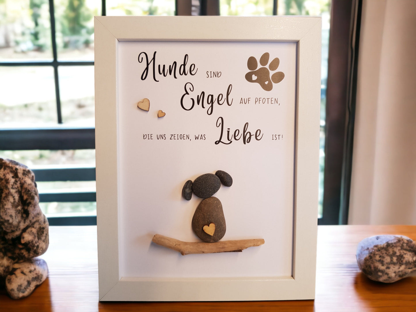 Steinbild Hund personalisiert – Geschenkidee für Hundebesitzer & Hundeliebhaber