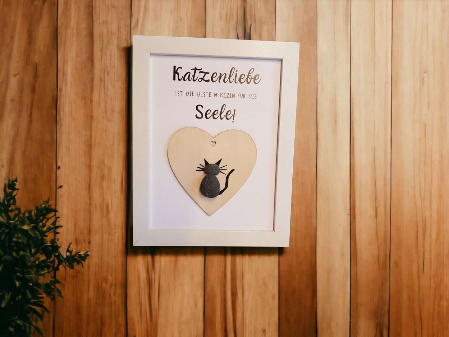 Steinbild Katzenfreund Geschenk | Personalisiert für Katzenliebhaber:innen