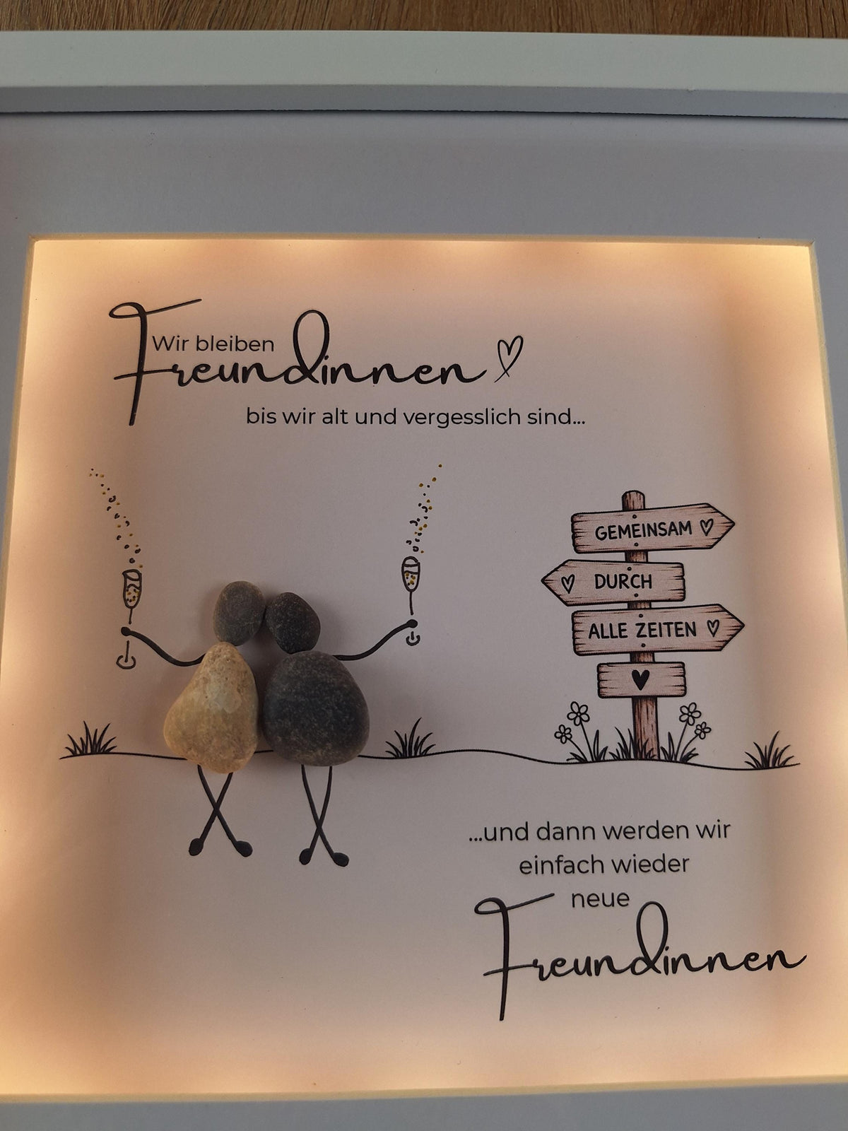 Personalisierbares Steinbild für die Freundin / den Freund – Produktansicht 4