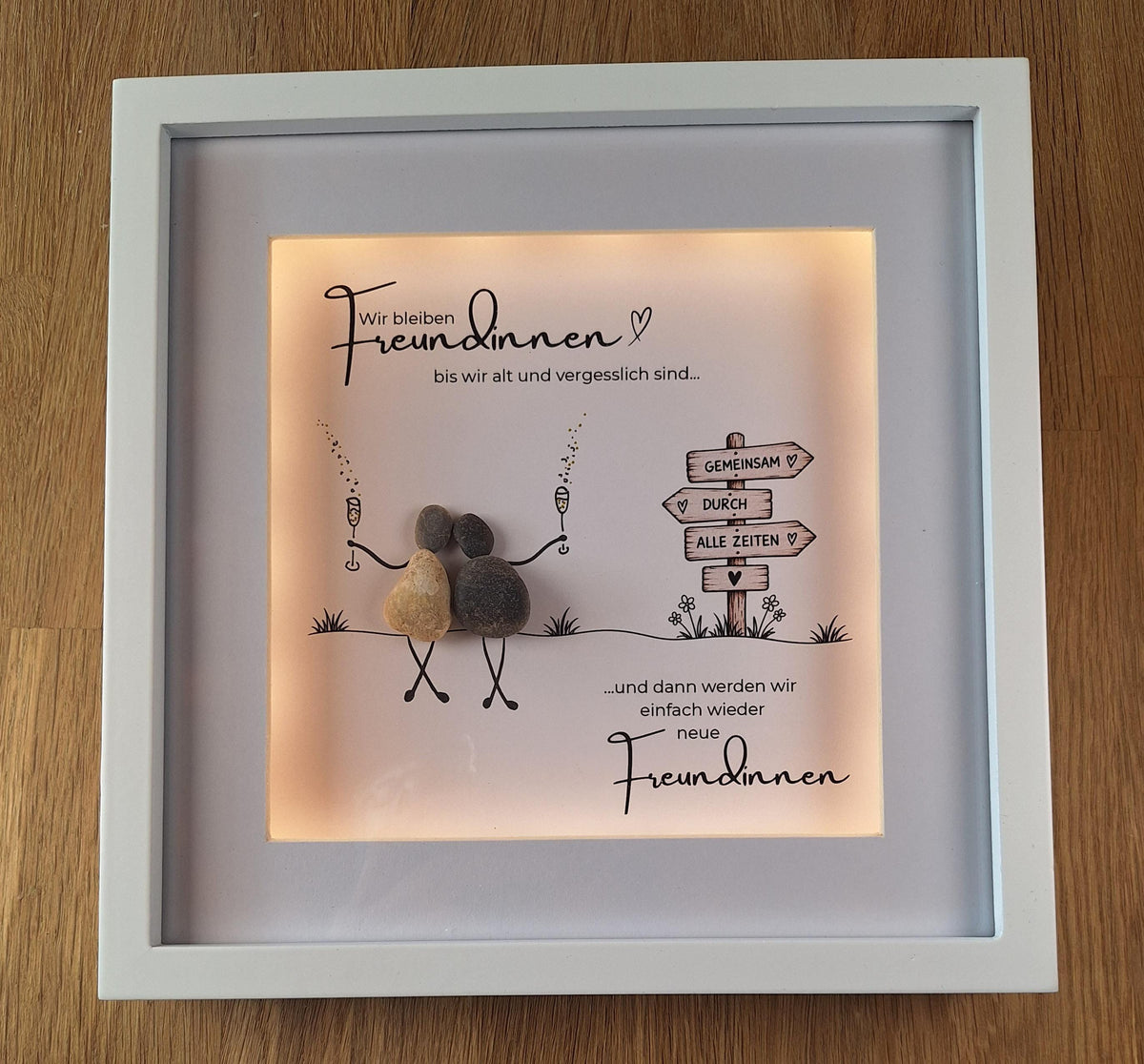 Personalisierbares Steinbild für die Freundin / den Freund – Produktansicht 2