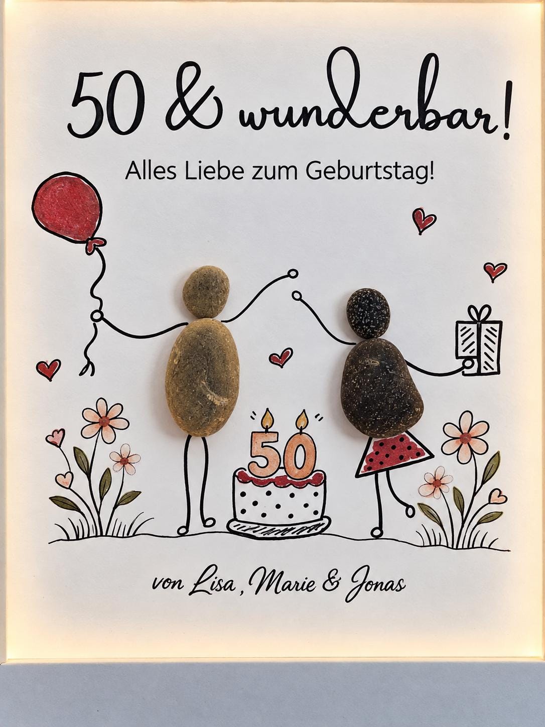 Süsses Steinbild zum Geburtstag – Produktansicht 2