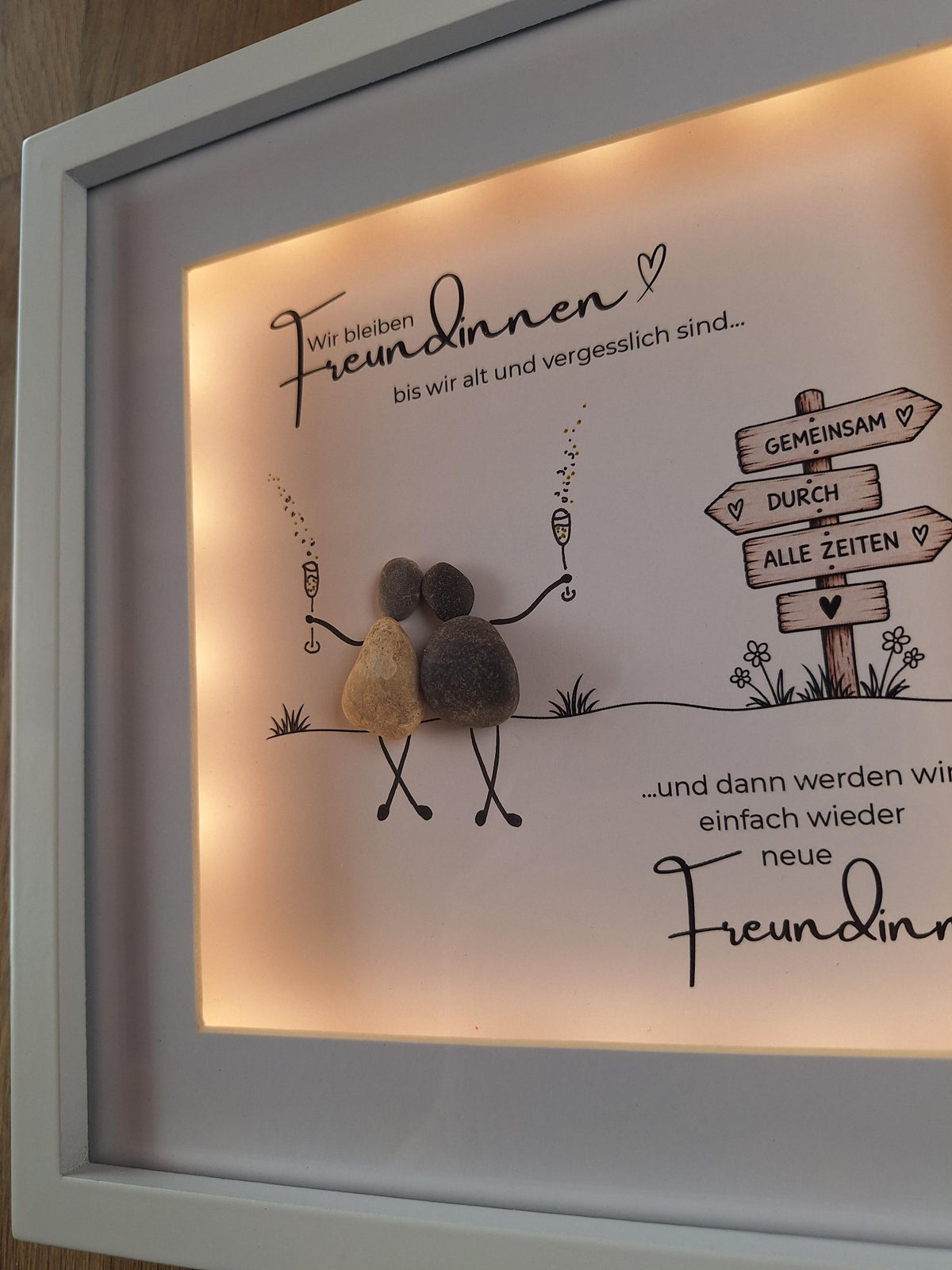 Personalisierbares Steinbild für die Freundin / den Freund – Produktansicht 6