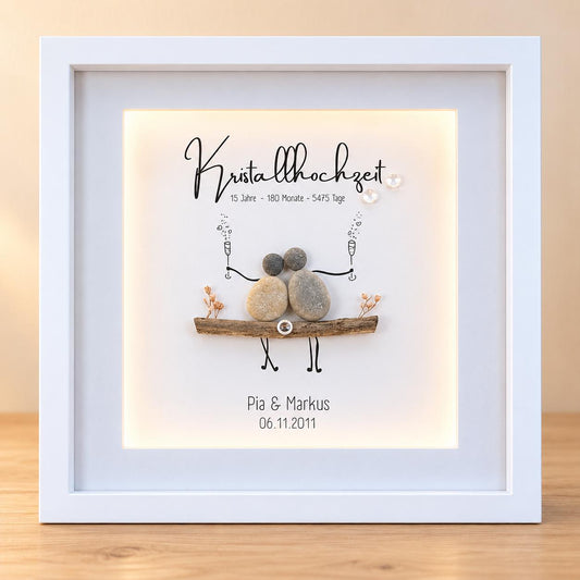 Süsses Steinbild zur Kristallhochzeit – Produktansicht 1