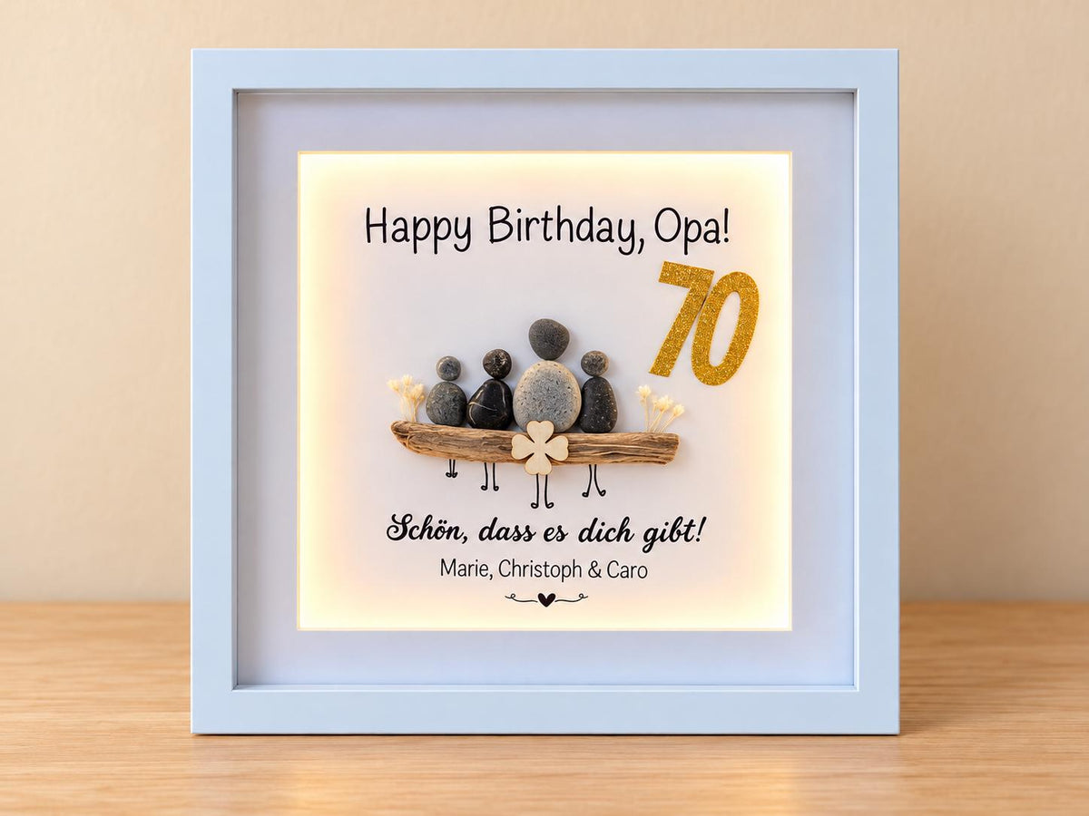 Steinbild für Opa, Oma, Mama, Papa, Tante, Onkel etc. zum Geburtstag – Produktansicht 1