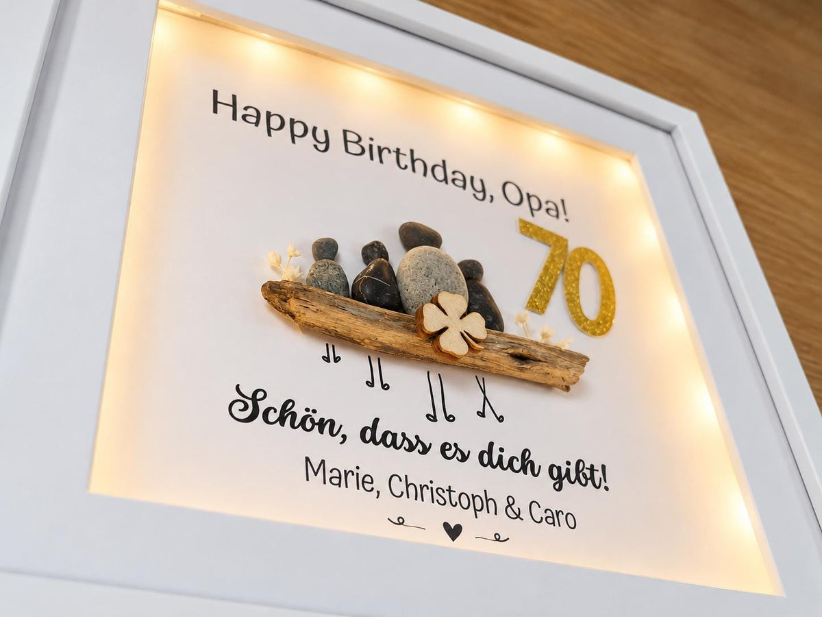 Steinbild für Opa, Oma, Mama, Papa, Tante, Onkel etc. zum Geburtstag – Produktansicht 3