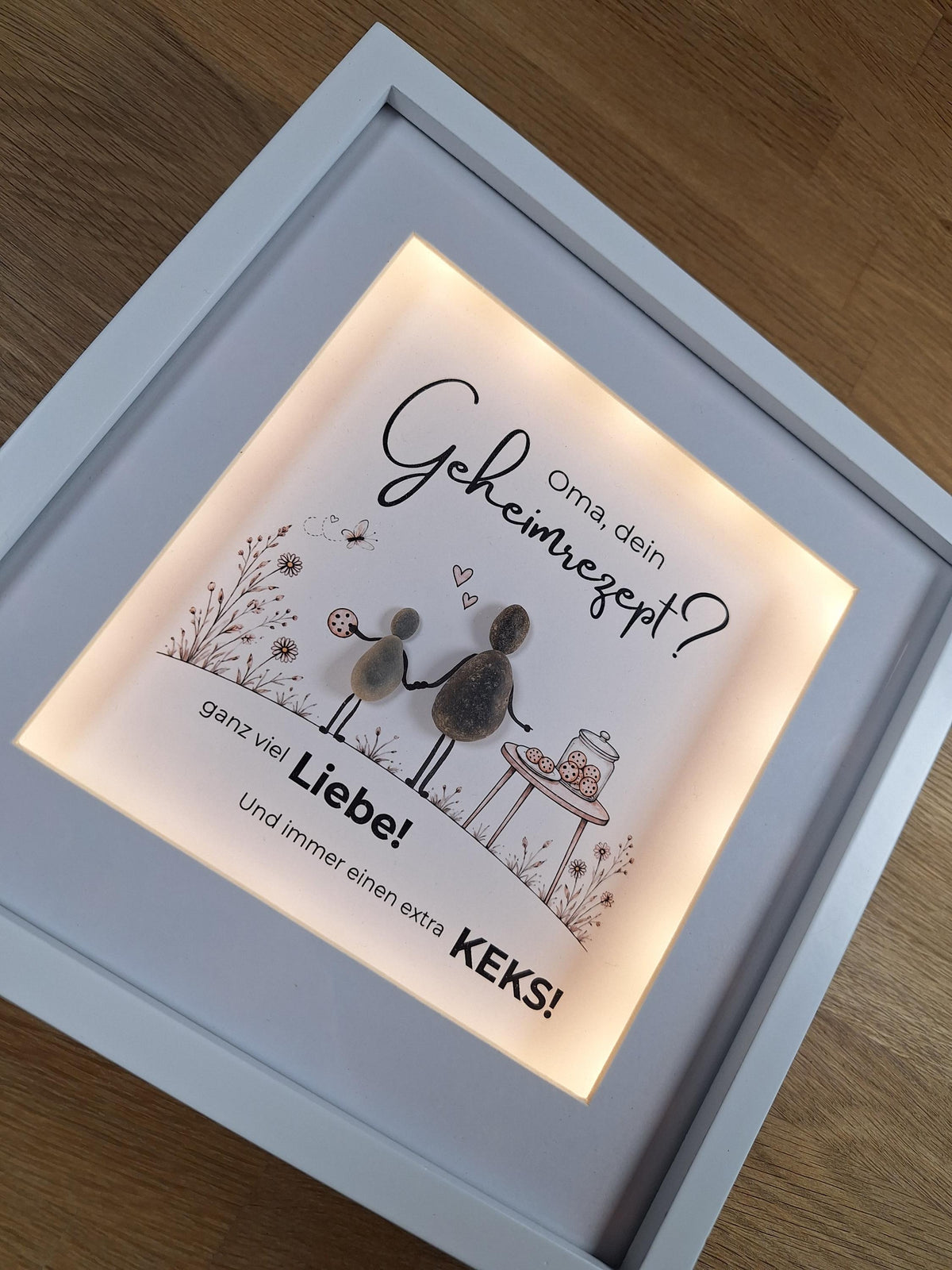 Oma – Keks – handgefertigtes Steinbild, Produktansicht 2